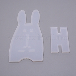 Moules en silicone pour support de téléphone portable lapin&nbsp;DIY-WH0176-13