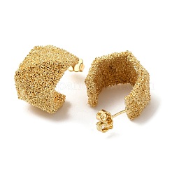 Veri orecchini a bottone in ottone placcato oro 18k&nbsp;EJEW-G382-10E-G