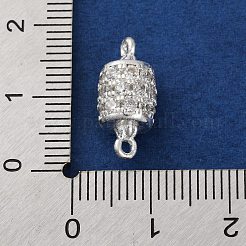 Messing Micro Pave klare Zirkonia Hohlsäule Verbinder Charms&nbsp;KK-A230-05F-S