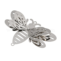 304 Edelstahl Kristall Strass 3d Insektenverbinder Charms&nbsp;STAS-H236-11C-P