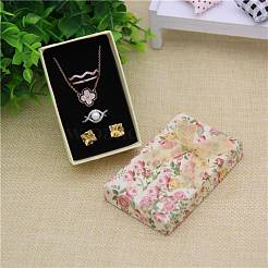 Blumenmuster Pappe Schmuckverpackung Box&nbsp;X2-CBOX-L007-003C