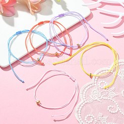 Geflochtenes Perlenarmband aus Messing mit Strassen&nbsp;BJEW-JB09521