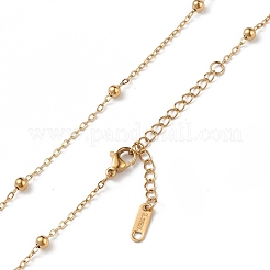 Ionenbeschichtung (IP) 304 Edelstahl Satellitenkette Halskette für Männer Frauen&nbsp;NJEW-K245-011A
