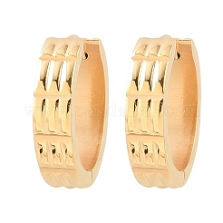 Pendientes de aro texturizados de acero inoxidable 304&nbsp;EJEW-L307-07G