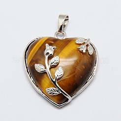 Cuore di tigre naturale ciondoli occhio&nbsp;X-GP356-7