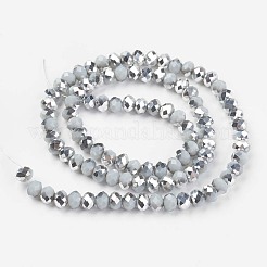 Chapelets de perles en verre opaque électrolytique&nbsp;LS-EGLA-A034-P4mm-M09