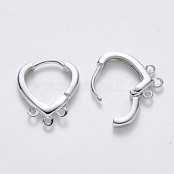 Fornituras del pendiente de aro huggie de latón&nbsp;X-KK-T049-16P-NF