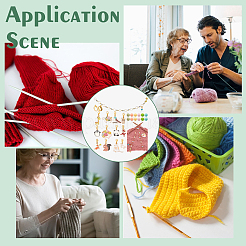 DIY-Strickwerkzeugsets mit Tieren&nbsp;HJEW-NB00081
