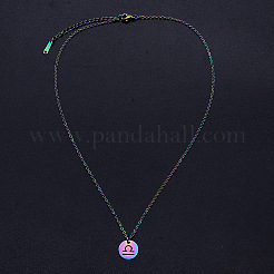 201 colliers pendentifs en acier inoxydable&nbsp;LS-NJEW-S105-JN627-7