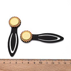 Fassungen für Lesezeichen-Cabochons aus Legierung und Eisen&nbsp;PALLOY-N184-02G