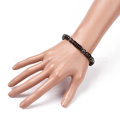 4 Stück natürlicher Crackle-Achat & indischer Achat & natürlicher Achat & synthetischer Hämatit und Kokosnuss-Perlen-Stretch-Armbänder für Damen und Herren&nbsp;BJEW-JB08937