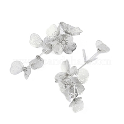 Orecchini a bottone con strass in lega di fiori per donna&nbsp;EJEW-Z056-01P