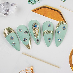 7 pz 7 colori pendenti in ottone con zirconia cubica&nbsp;KK-DR0001-03