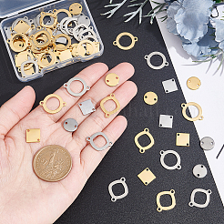 80 Stück 8 Stile 201 Edelstahl-Anschluss-Charms&nbsp;STAS-UN0041-01
