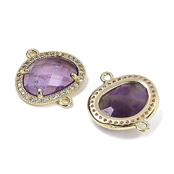Natürliche Amethyst facettierte ovale Glieder&nbsp;G-B126-01G-03