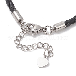Herstellung eines geflochtenen Lederarmbands mit 3 mm Durchmesser&nbsp;AJEW-JB01541-01
