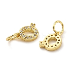 Ottone micro spianare pendenti zirconi&nbsp;KK-M273-02G-Q
