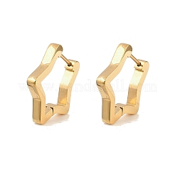 Boucles d'oreilles créoles étoiles en acier inoxydable 3304&nbsp;EJEW-P324-02G