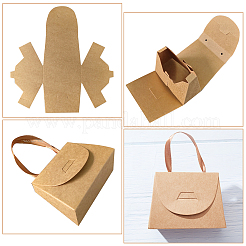 Boîte-cadeau de bonbons en papier kraft pliable&nbsp;CON-WH0094-24A