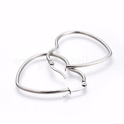 Boucles d'oreilles créoles en acier inoxydable 201 résistantes au ternissement&nbsp;EJEW-A052-09B