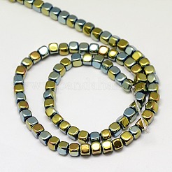 Electroplate non magnetici ematite sintetico fili di perline&nbsp;G-J172-2x2mm-06
