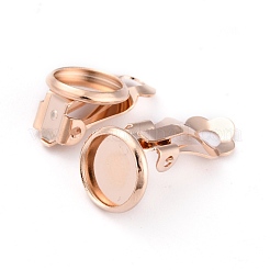Engaste de pendientes con clip de acero inoxidable 304&nbsp;STAS-L244-50C-RG
