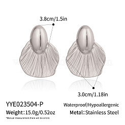 Boucles d'oreilles puces en acier inoxydable 304 de style européen&nbsp;NP2336-3