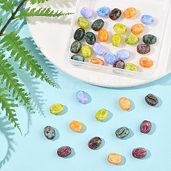 40 Stück 5 Farben Backfarbe Glas Saatperlen&nbsp;GLAA-FS0002-27