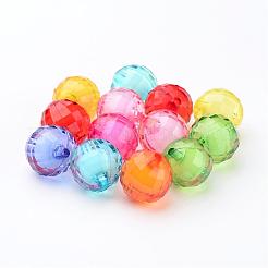 Mischfarbe stämmig Bubblegum-Perlen&nbsp;X-TACR-S086-20mm-M