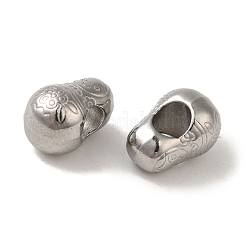 Perles européennes en acier inoxydable 304 anti-ternissement&nbsp;STAS-K285-23P