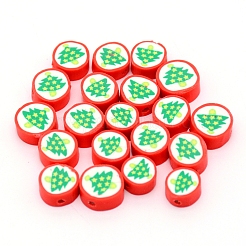 Handgemachte Weihnachtsperlen aus Fimo&nbsp;CLAY-CJC0005-03B