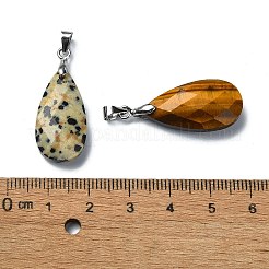 Facettierte Anhänger aus natürlichen und synthetischen gemischten Edelsteinen&nbsp;G-P519-06P