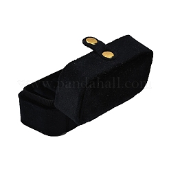 Mini boîtes de rangement rectangulaires en velours avec boutons pression&nbsp;CON-Z009-02B