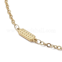 Ionenplattierung (IP) 304 Edelstahl Rechteck Gliederkette Halskette&nbsp;NJEW-K249-05G