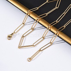 Collares de cadena con clip de acero inoxidable 304&nbsp;NJEW-Q013-02G