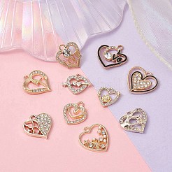10 pz 10 ciondoli in lega di stile&nbsp;ALRI-YW0001-18G