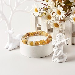 Pulseras elásticas de cuentas de chip de jade xinyu natural para regalo de joyería&nbsp;BJEW-JB06670