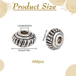 400 pz perline distanziatrici in lega stile tibetano&nbsp;TIBEB-HY0001-20
