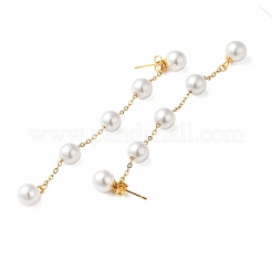 Boucles d'oreilles pendantes en acier inoxydable 304 avec perles en plastique&nbsp;EJEW-Q386-02C-G
