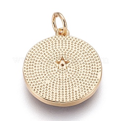Pendentifs pentacle en émail laiton&nbsp;KK-O113-05B-G