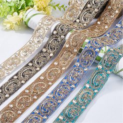 Ruban en polyester de style ethnique pour la décoration de couture&nbsp;OCOR-WH20007-26B