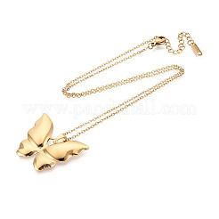 Collares colgantes de acero inoxidable 304&nbsp;NJEW-T018-19G