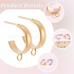 16 pieza de accesorios para pendientes de acero inoxidable 304&nbsp;STAS-BBC0010-20D