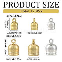 120 pièce 4 styles d'emembouts de cordon en plastique ABS plaqué UV&nbsp;CCB-YW0001-83