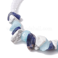 Verstellbare geflochtene Armbänder aus natürlichen Edelsteinen für Damen&nbsp;BJEW-JB10995-02