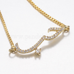Bracciali in metallo con microbolle in zirconi cubici regolabili in ottone&nbsp;BJEW-G586-05G