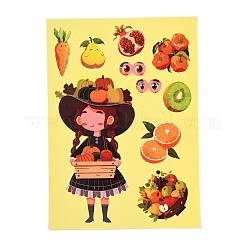 6 Stück Thanksgiving Day Cartoon-Papier selbstklebende Bildaufkleber&nbsp;LS-STIC-C010-30