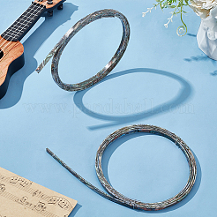 Kunststoff-Imitat Muschel Gitarrenbindung Einlagestreifen&nbsp;FIND-WH0018-41A-01
