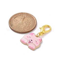 Chat alliage émail pendentifs décorations ensemble&nbsp;HJEW-JM00823