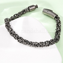 Bracelets à chaînes byzantines en acier inoxydable 304 pour femmes et hommes&nbsp;BJEW-C148-05AS-02